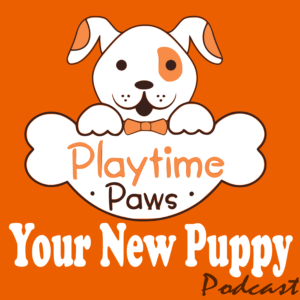 Playtime Paws Logo for Your New Puppy Podcast